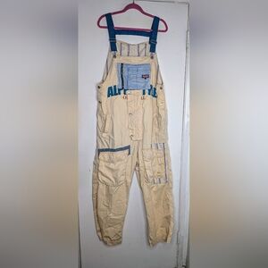 Alphastyle • Men's SPELLOUT Baggy Overalls EUC